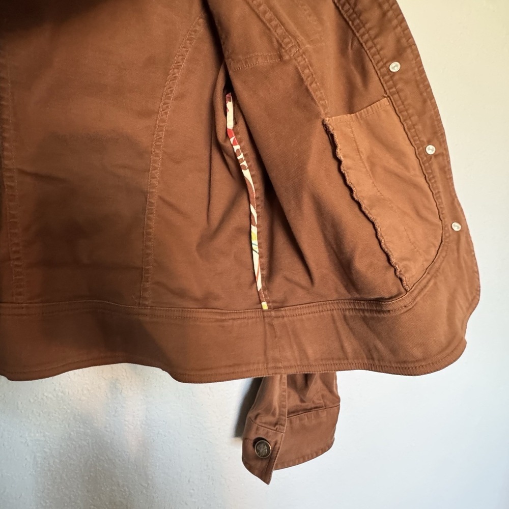 Tommy Bahama Stretch Jacket‎ L Brown Embroidered Western Boho Floral Lined - Picture 8 of 13